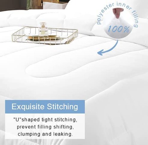 Homewish Cute Snowman Comforter Set Queen Size,Merry Christmas Quilt Set 3Pcs Xmas Bells and Snowflake Bedding Set for Kids Boys Girls Teens Room Decor Cartoon Blue White Duvet Insert,2 Pillowcases