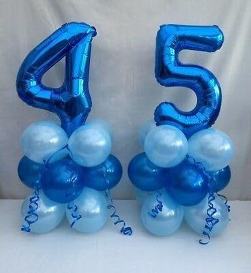 40 Inch Dark Blue Number Balloons by [Brand Name] - Stunning 40th Birthday Decorations for Men & Women