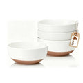 White Large Ceramic Bowls Set of 4, 30 Ounce Cereal Bowls, Soup Bowls Set for Kitchen, Salad Oatmeal Bowls, Serving Bowls for Nut, Pasta, Soup, Ramen, Fruit, Dishwasher & Microwave Safe (White)