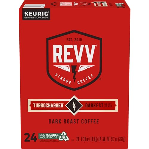 REVV Turbocharger Keurig Single-Serve K-Cup Pods, Dark Roast Coffee, 96 Count