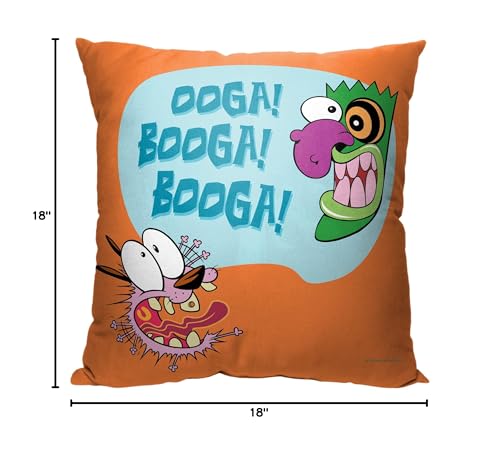 Northwest Cartoon Network - Courage The Cowardly Dog Pillow, 18" x 18", OOGA Booga