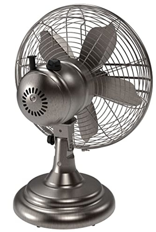 Lasko Oscillating Table Top Fan, Portable, 3 Quiet Speeds, for Bedroom, Kitchen and Office, 17", Bronze, R12210