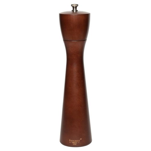 Fletchers' Mill Tronco Pepper Mill, Walnut Stain - 10 Inch, Adjustable Coarseness Fine to Coarse, MADE IN U.S.A.