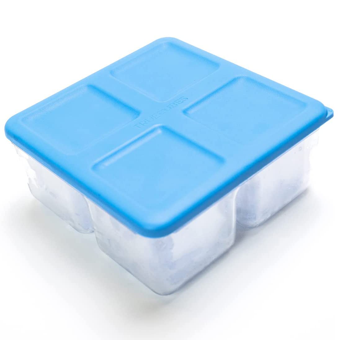 True Cubes Crystal Clear Ice Tray with Lid – Stackable 2"x2"x2" Mold for Space-Saving, Sturdy, Bartender-Quality Ice – Perfect for Cocktails, Whiskey, and Drinks at Home, Ready-to-Serve Convenience