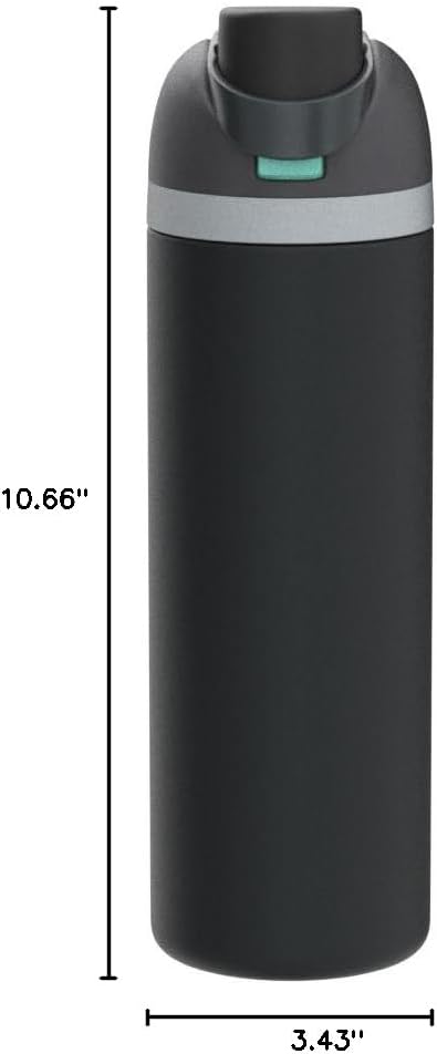 Owala FreeSip 32 oz Insulated Stainless Steel Water Bottle - BPA-Free with Straw | Foggy Tide Color for Sports & Travel