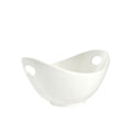 10 Strawberry Street Whittier 7.75"/16 Oz Curve Bowl with Cut-Outs, Set of 4, White