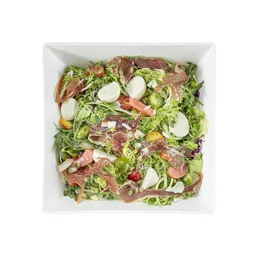 Restaurantware-180 Ounce Deep Soup Bowls, 2 Dishwashable Square Serving Bowls - Shatter-Resistant, White Melamine Salad Eating Bowl, Serve Side Dishes, Entrees, And Snacks, For Parties Or Events