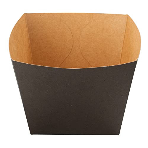 Restaurantware-Bio Tek 4.3 x 3.2 Inch Snack Boxes, 200 Disposable French Fry Boxes - PE Lining, Hot And Cold Friendly, Paper Party Food Box, Stackable