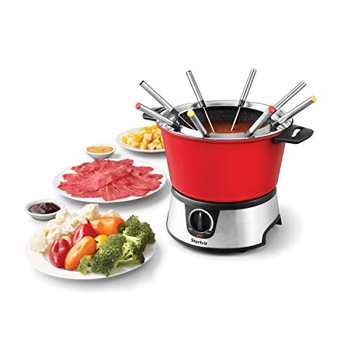 Starfrit The Rock Electric Fondue 13PC Set - 3L - Nestable Components - Quick Release Magnetic Cord - 1500W