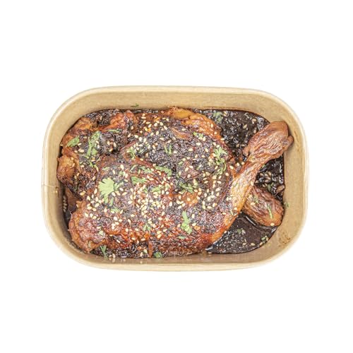 Restaurantware-Heat Tek 25 Ounce To Go Containers 100 Greaseproof Serving Containers- Durable For Oven, Microwave And Freezer Use Stackable Kraft Paper Disposable Food Container For Takeouts
