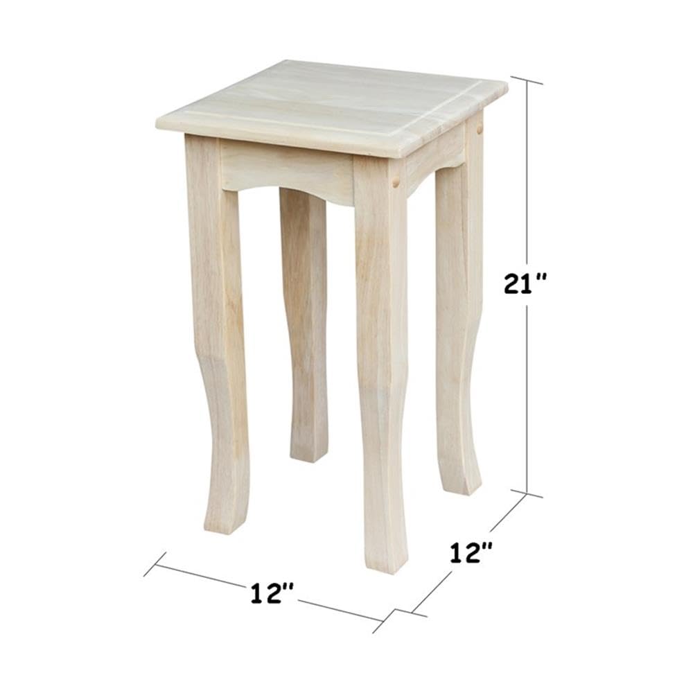 International Concepts 21" High Unfinished Tea Table