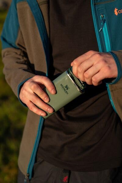 Stanley Classic Wide Mouth Flask - 8 oz Leakproof Insulated Stainless Steel | BPA-Free Hammertone Frost