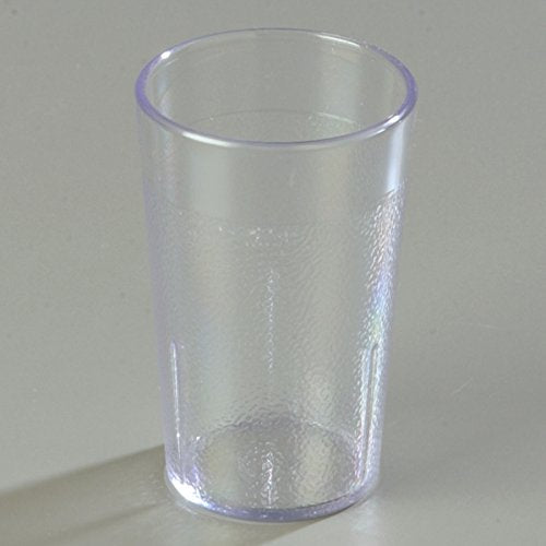 Carlisle FoodService Products Stackable Tumbler Plastic Tumbler for Restaurants, Catering, Kitchens, Plastic, 5.2 Ounces, Clear, (Pack of 72)
