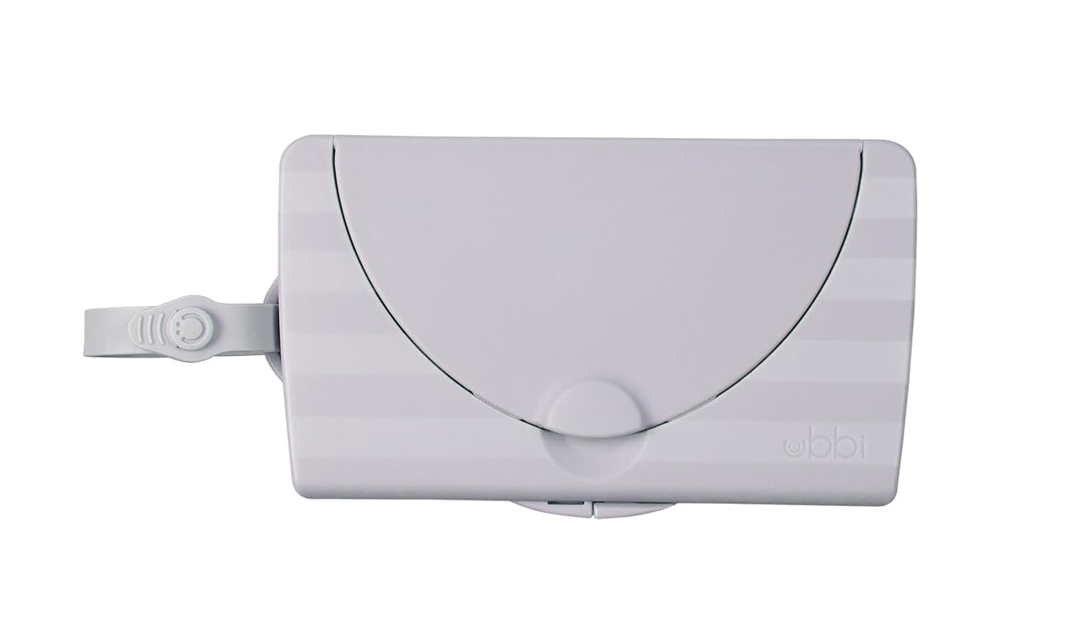 Ubbi Portable Baby Wipes Dispenser - On-The-Go Travel Container for Diaper Bags | Reusable Gray Holder
