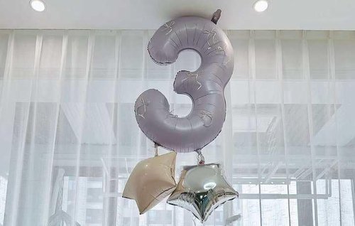 Lilac 40-Inch Number 2 Balloon - Perfect 2nd Birthday Decoration for Toddlers | Sparkling Party Decor