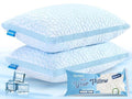 QUTOOL Double Sided Cooling Pillow for Hot Sleepers, Shredded Memory Foam Pillows Standard Size Set of 2, Adjustable Soft & Firm Gel Bed Pillow for Side, Back, Stomach Sleepers