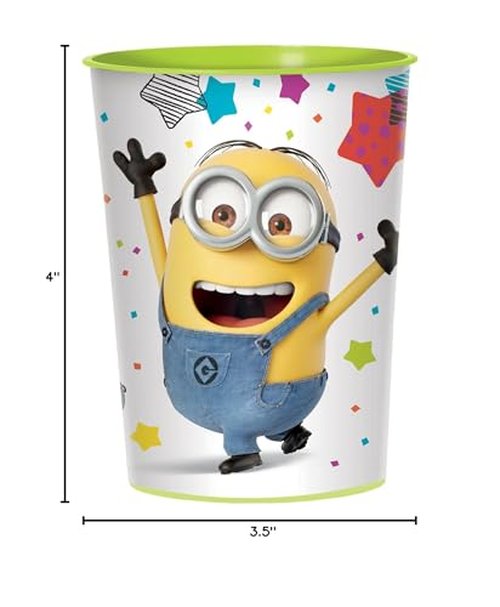 Amscan Despicable Me Birthday Party Supplies Bundle includes 12 Plastic Reusable Cups