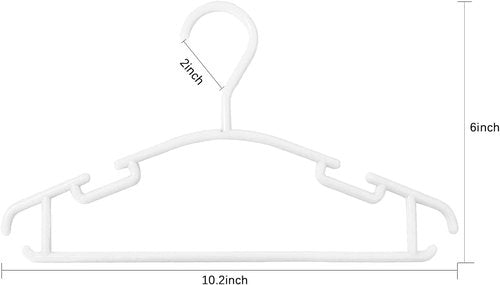 GoodtoU Baby Hangers - 100-Pack Plastic Clothes Hangers for Infants & Toddlers | Space-Saving Design
