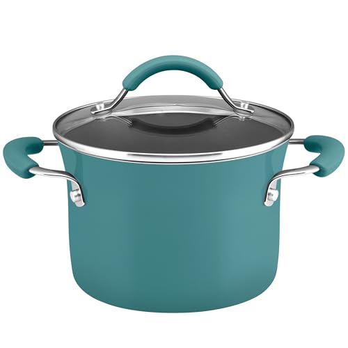 Rachael Ray Cucina Hard Porcelain Enamel Nonstick Multi-Pot / Steamer Set, 3-Quart, Agave Blue - 16799