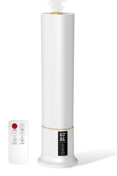 Humidifier Large Room,2.4Gal Cool Mist Humidifiers for Bedroom 9L High Capacity 24dB Quiet Air Humificador fit Removable Water Tank 360° Adjustable, Top Fill & Easy Clean with Remote Control