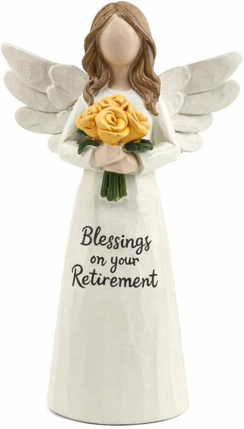 GoGnome Retirement Gift - Resin Angel Statue for Women | Blessings Decor for Coworkers, Teachers, Nurses, Moms