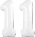 Translucent White Number 11 Balloon - 40 Inch Birthday Decoration for 11th Year Celebration