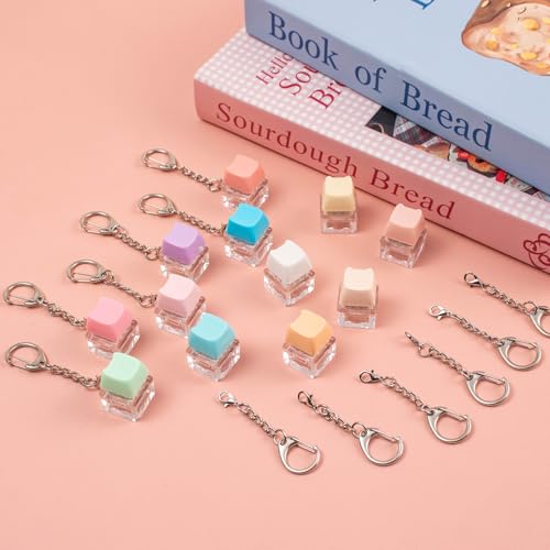 Keyboard Fidget Toys Adults - 12PCS Fidget Clicker Fidgets Keychain Cound Fidget Toy Stress Relief Gifts for Office School Home Classroom