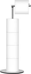 Housen Solutions Toilet Paper Holder Stand - Modern Free-Standing Design for 4 Rolls | Chrome Finish