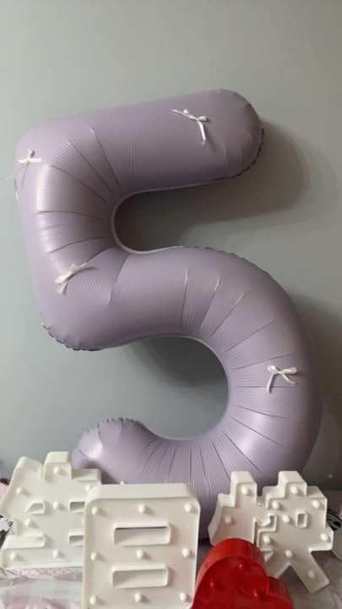 Lilac 40-Inch Number 2 Balloon - Perfect 2nd Birthday Decoration for Toddlers | Sparkling Party Decor