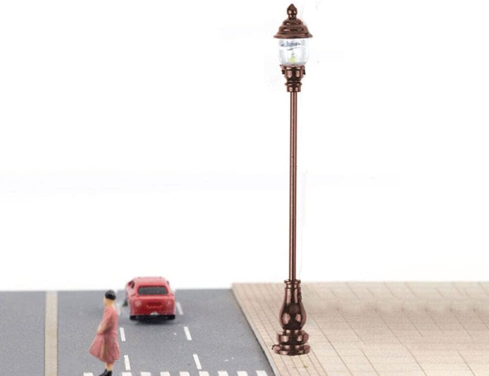 Skiennix Miniature Garden Light Toys - 8pcs Outdoor Dollhouse Lamps for O Gauge Train Decor