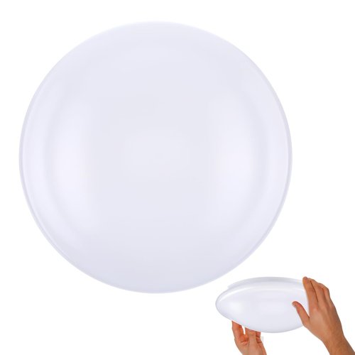 TEHAUX Plastic Ceiling Light Cover Round Lampshade for Bedroom Install Recessed Ceiling Lamp Shade Soft Light Filter Fixture Replacement Space Saving Lamp Cover for Home