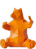 Bear Sculpture Statue - Modern Polyresin Animal Figurine for Home Decor | 9-Inch Yellow Gift