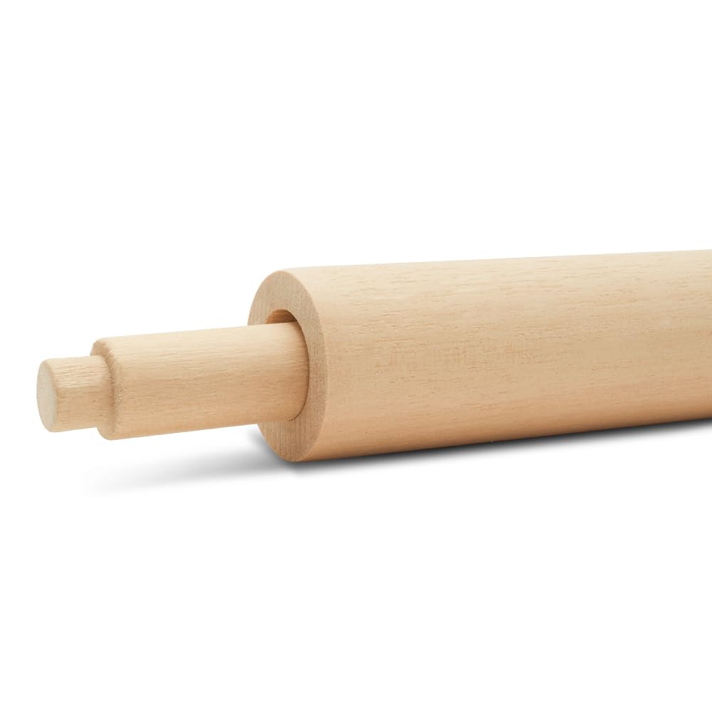 Wooden Paper Towel Holder Wall Mount Spring Rod 12-5/8-inch, Pack of 1 Under Cabinet Paper Towel Holder Wood Rod for Kitchen, by Woodpeckers