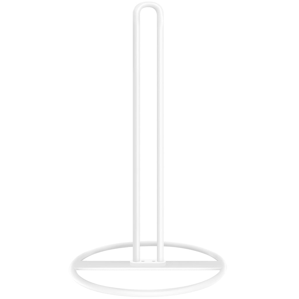 Paper Towel Holder Countertop, OBODING, Kitchen Paper Towel Stand Holder for Kitchen Organization and Storage, Paper Towel Holders for Standard and Large Size Rolls (White)