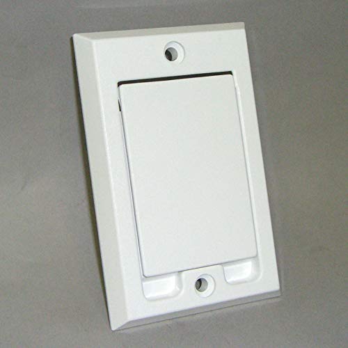 6 Pack of HAYDEN Central Vacuum Wall Inlets - White Square Door 1700-01 Vac Hose Outlet