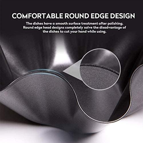 Skiennix 6-Pc Tortilla Pan Set | Non-Stick Fluted Taco Salad Bowl Makers, Carbon Steel