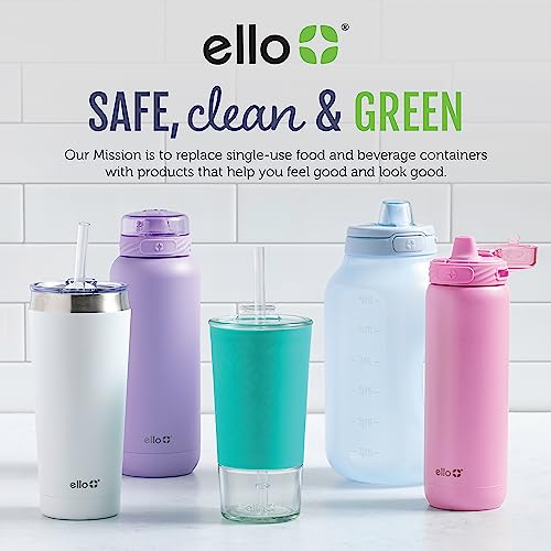 Ello Kids Plastic Reusable Color Changing Cups with Twist on Splash-Proof Lids and Straw, BPA Free, Dishwasher Safe, 12oz, Fruit Pop, 4 Pack