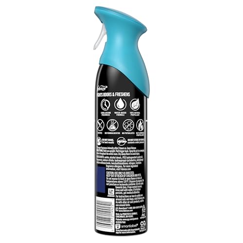 Febreze Air Mist, Air Freshener Spray, Odor Fighting Room Spray, Deodorizer for Home Bathroom Kitchen Office Apartment Dorm Room Classroom, Unstopables Fresh Scent, 8.1oz (Pack of 6)