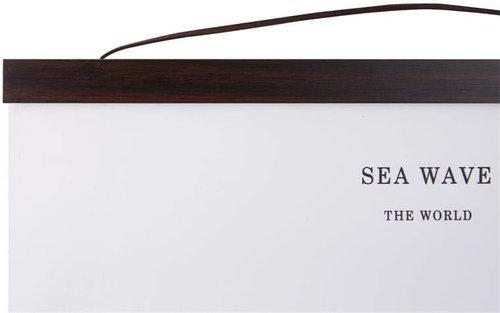 Benjia Magnetic Wooden Poster Frame - Light Wood Hanger for Photos & Art Prints | 25" Size, Walnut