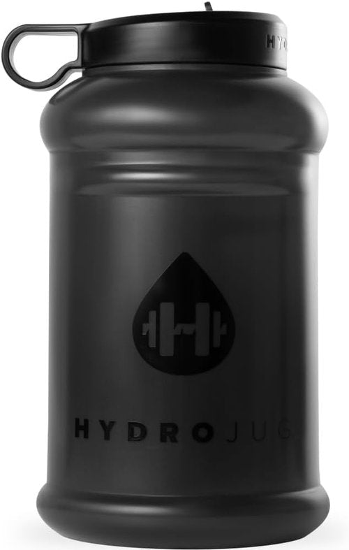 HydroJug Half Gallon Water Bottle - Refillable & Leakproof 73oz Jug With Carry Handle - BPA Free, Black (Pro Jug V2)