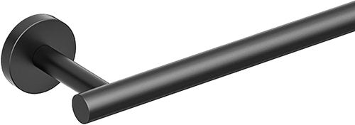 FORIOUS 24-Inch Black Towel Bar - Durable Stainless Steel Bathroom Rack with Wall Mounting Hardware