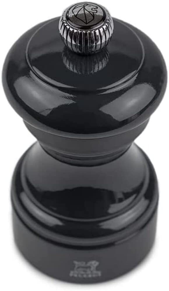 Peugeot Bistro 4-inch Manual Pepper Mill, Adjustable Coarseness, Stainless Steel Grinding, Pre-Filled with Black Peppercorns - Enhanced Flavors & Aromas (Slate)