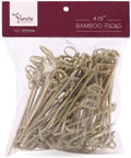 Bamboo Wooden Cocktail Picks - 4.7 Inch Skewers for Appetizers & Drinks | 100 Count
