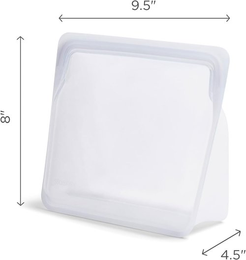 Stasher Silicone Reusable Storage Bag, Stand-Up Mega Bag, Reusable Freezer Bag, Microwave, Dishwasher, Oven Safe, Sous Vide, Premium Lunch Container, Eco Friendly, Food Storage Bag, 104 oz, Sea Urchin