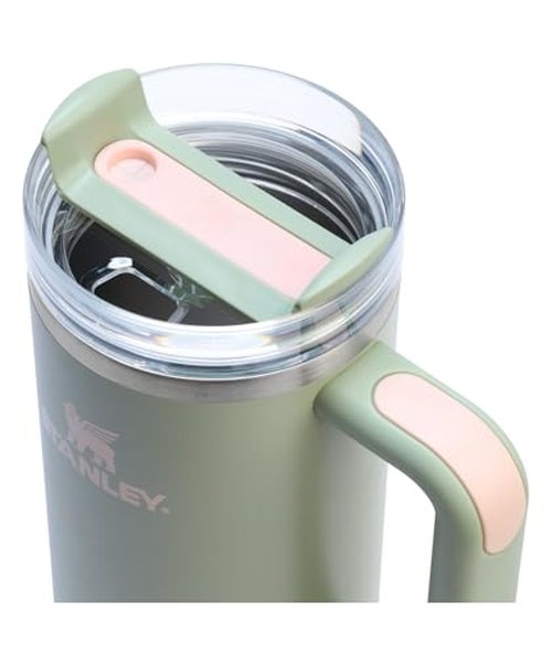 STANLEY Quencher H2.0 Tumbler with Handle and Straw 30 oz | Flowstate 3-Position Lid | Cup Holder Compatible for Travel | Insulated Stainless Steel Cup | BPA-Free | Lichen