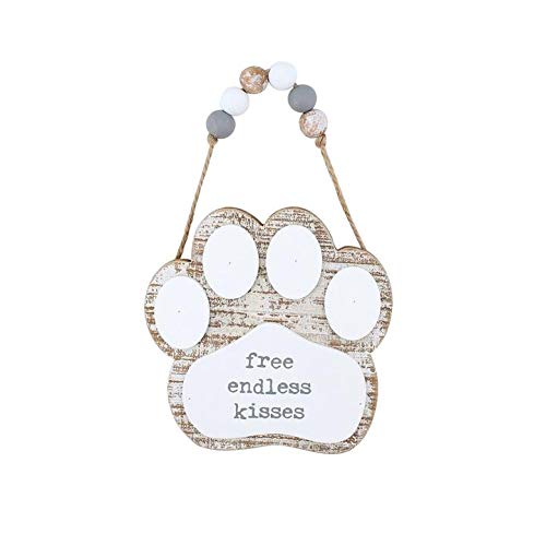 'Free Endless Kisses' Pawprint Sign