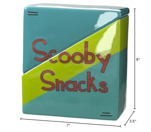 Enesco 6005993 Scooby Doo Ceramics Snacks Box Cookie Jar, 8 Inch, Green
