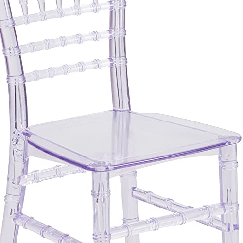 Flash Furniture Child’s Transparent Crystal Resin Party and Event Chiavari Chair for Commercial & Residential Use