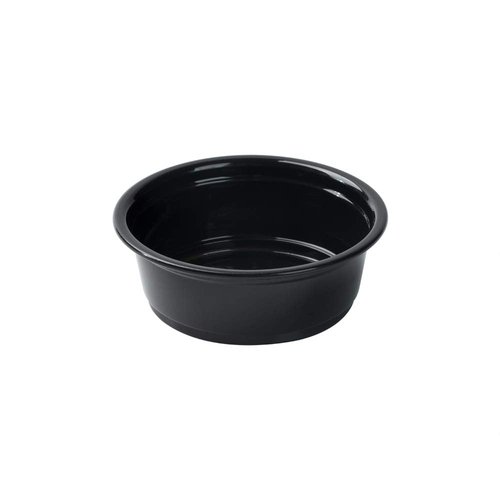 Restaurantware RW Base 1.5 Ounce Sauce Cups 2000 Microwave-Safe Condiment Cups - Crack-Resistant Disposable Black Plastic Portion Cups For Samples Sauces Or Toppings Lids Sold Separately