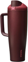 Owala FreeSip Tumbler - Insulated Stainless Steel Water Bottle with Built-In Straw & Handle | 40oz, Black Cherry, BPA Free